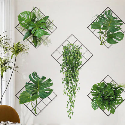 3d green plant wall sticker - nature decors