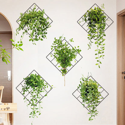 3d green plant wall sticker - nature decors