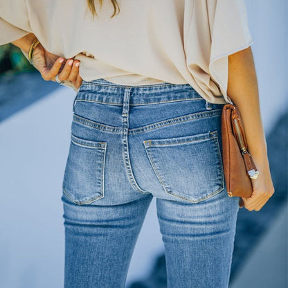 70s high waisted jeans with flared legs