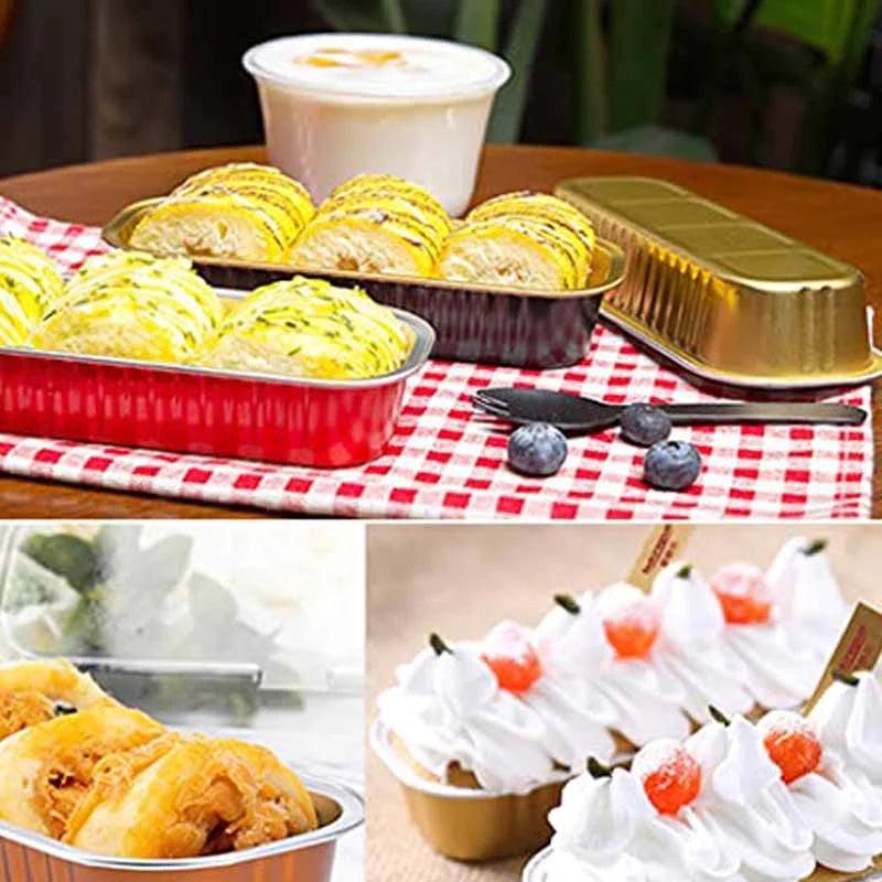 Aluminum foil box for barbecue and pastries