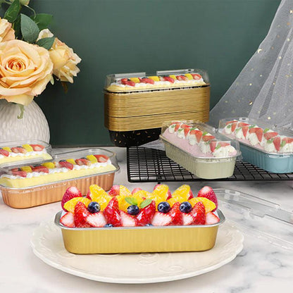 Aluminum foil box for barbecue and pastries