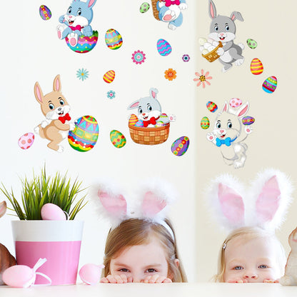 Bunny egg wall stickers - perfect for Easter