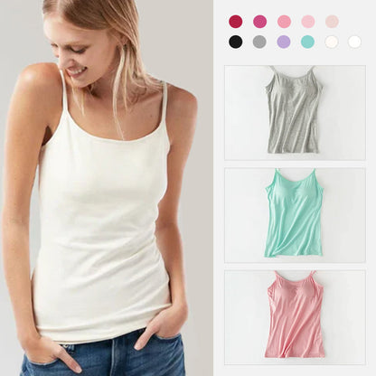 Camisole with built-in bra - comfortable and supportive