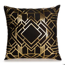 Cushion cover with gold print