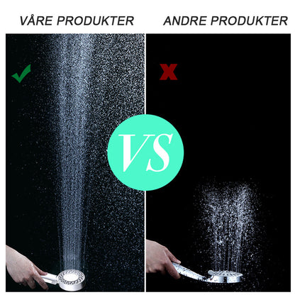 Double-sided shower head with soap dispenser