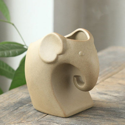 Animal-shaped ceramic flower pots