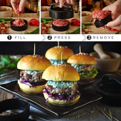 Efficient burger press patty maker - easy cleaning