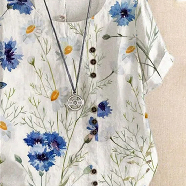 Elegant floral blouse for summer