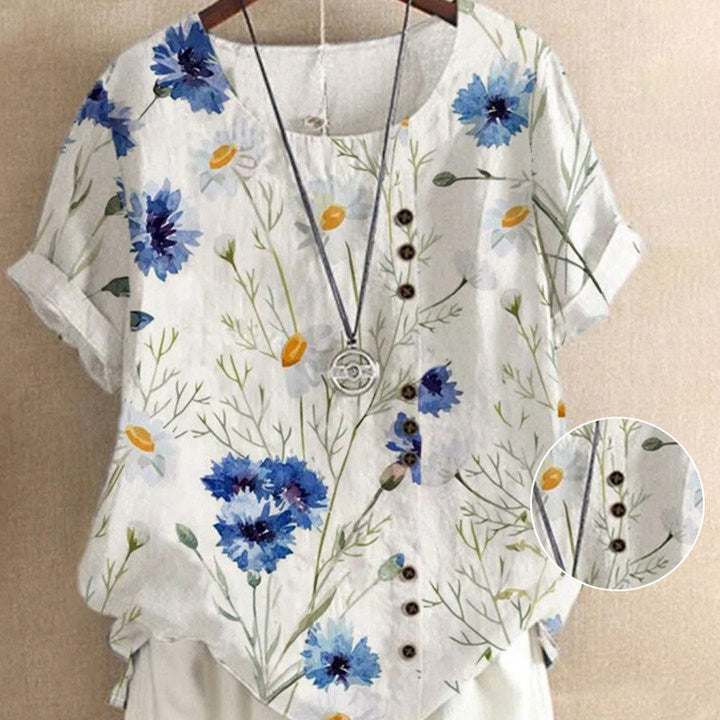 Elegant floral blouse for summer