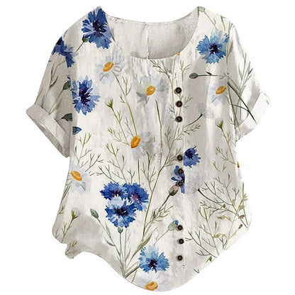 Elegant floral blouse for summer