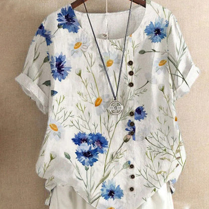 Elegant floral blouse for summer