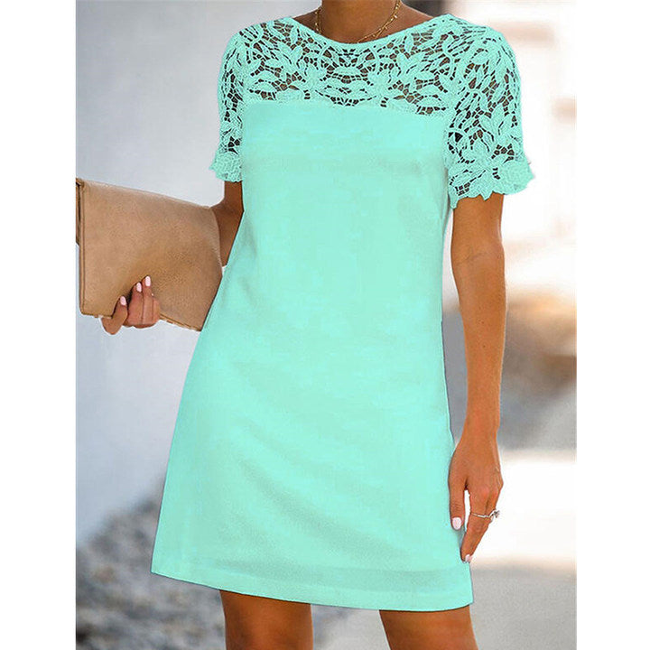 Elegant plain lace dress