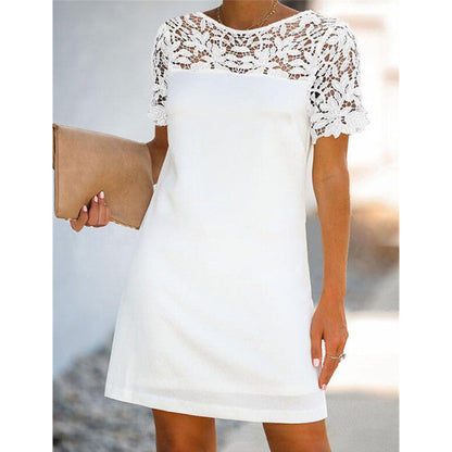 Elegant plain lace dress