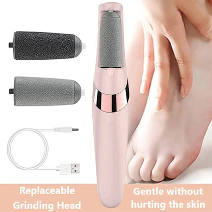 Ergonomic electric foot grinder - waterproof and rechargeable