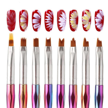 Colorful brushes for nail design