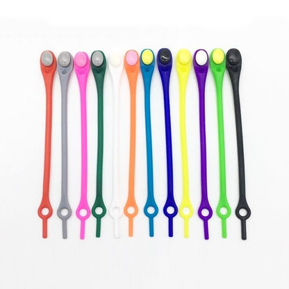 Colorful silicone shoelaces - one size fits all