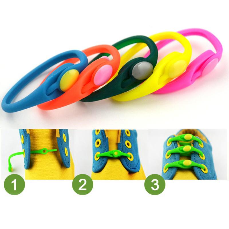 Colorful silicone shoelaces - one size fits all