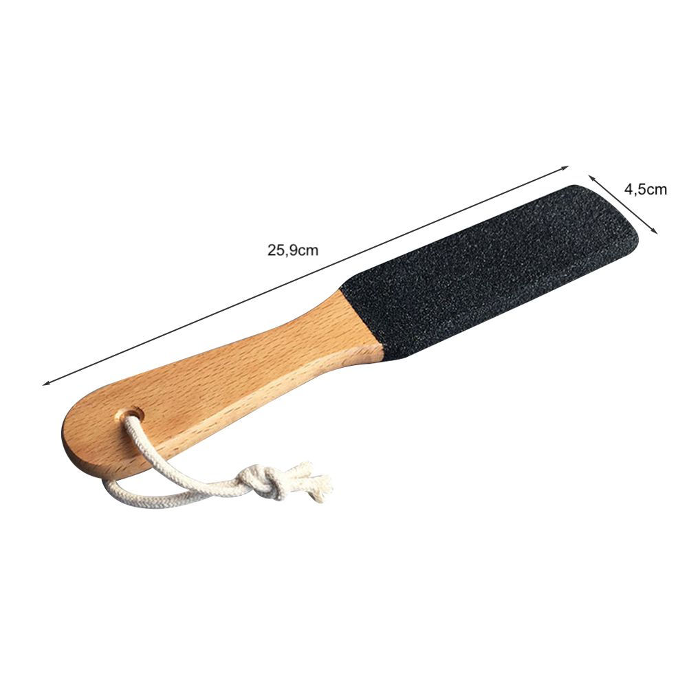 Foot file with wooden handle