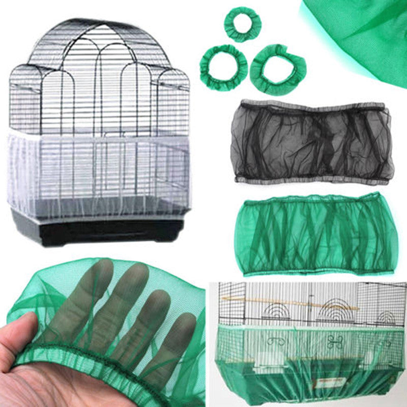 Seed collecting net for bird cages