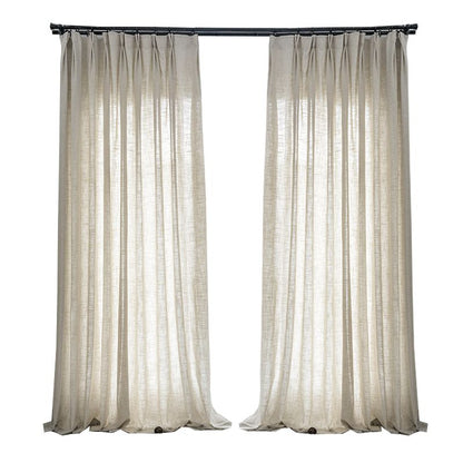 Transparent linen curtains