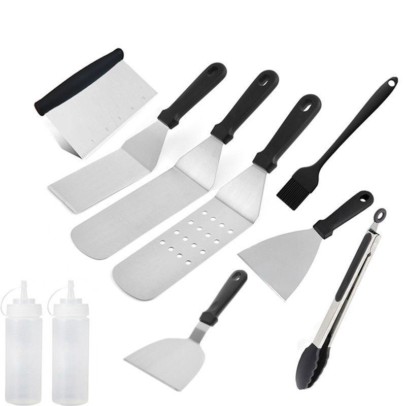 Grill accessories set in 10 parts