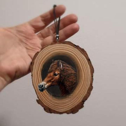 Hand painted animal decorations on wood