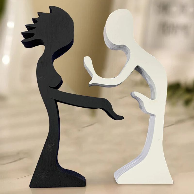 Harmony between the sexes - decorative wooden figures