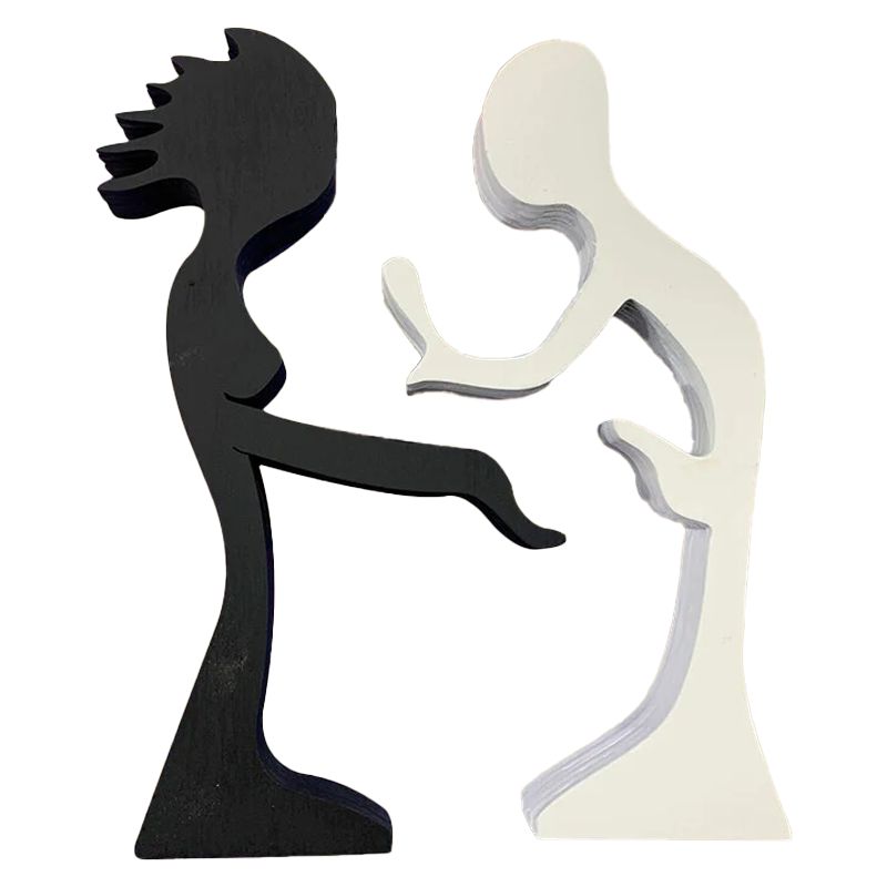 Harmony between the sexes - decorative wooden figures