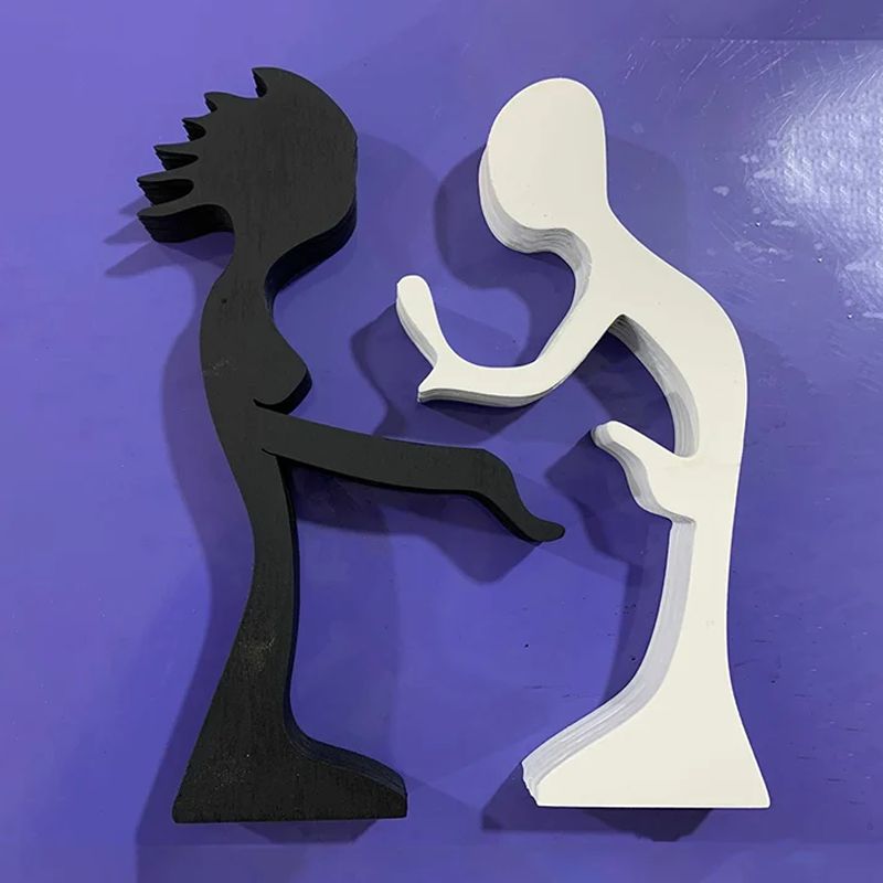 Harmony between the sexes - decorative wooden figures