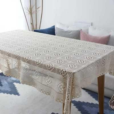 Crochet tablecloth in retro style