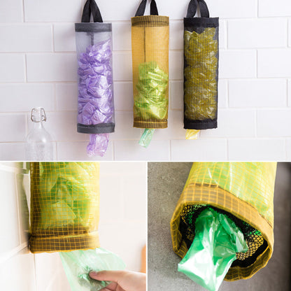 Hanging plastic bag organizer - practical storage