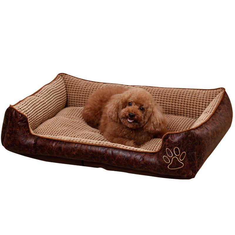 Dog bed in suede