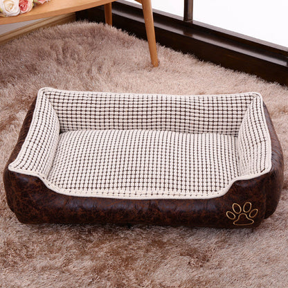 Dog bed in suede