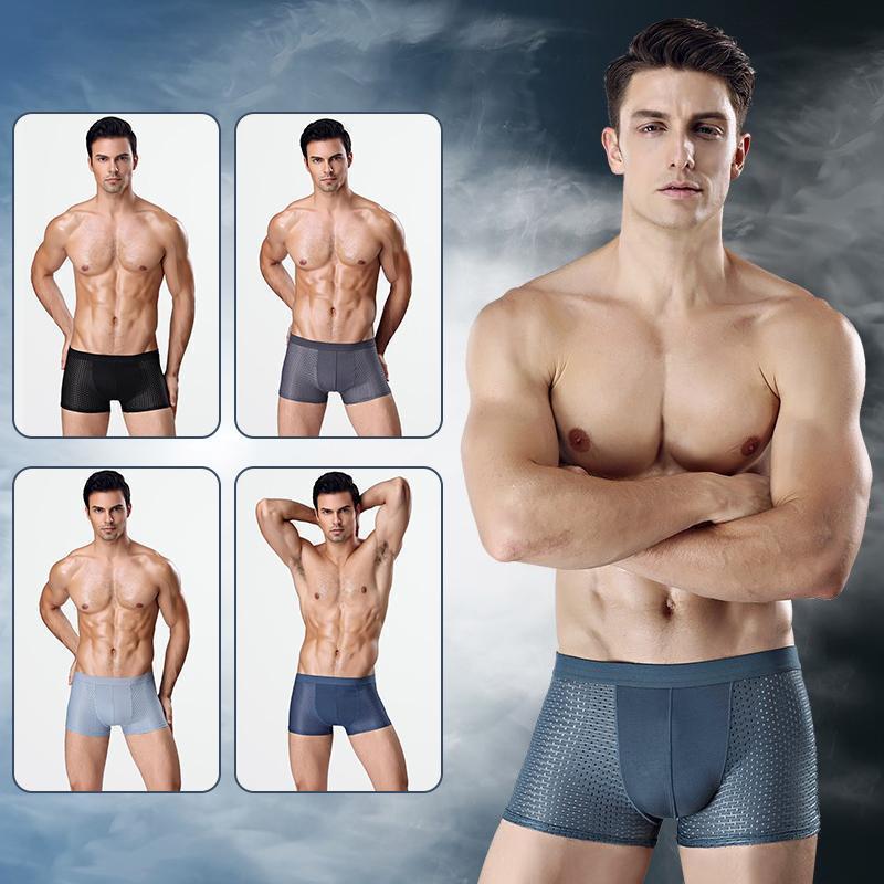 Ice silk boxer shorts for men - breathable and comfortable