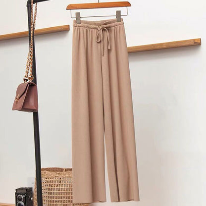 Ice Silk Wide Leg Pants - Women