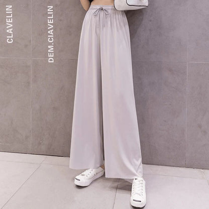 Ice Silk Wide Leg Pants - Women