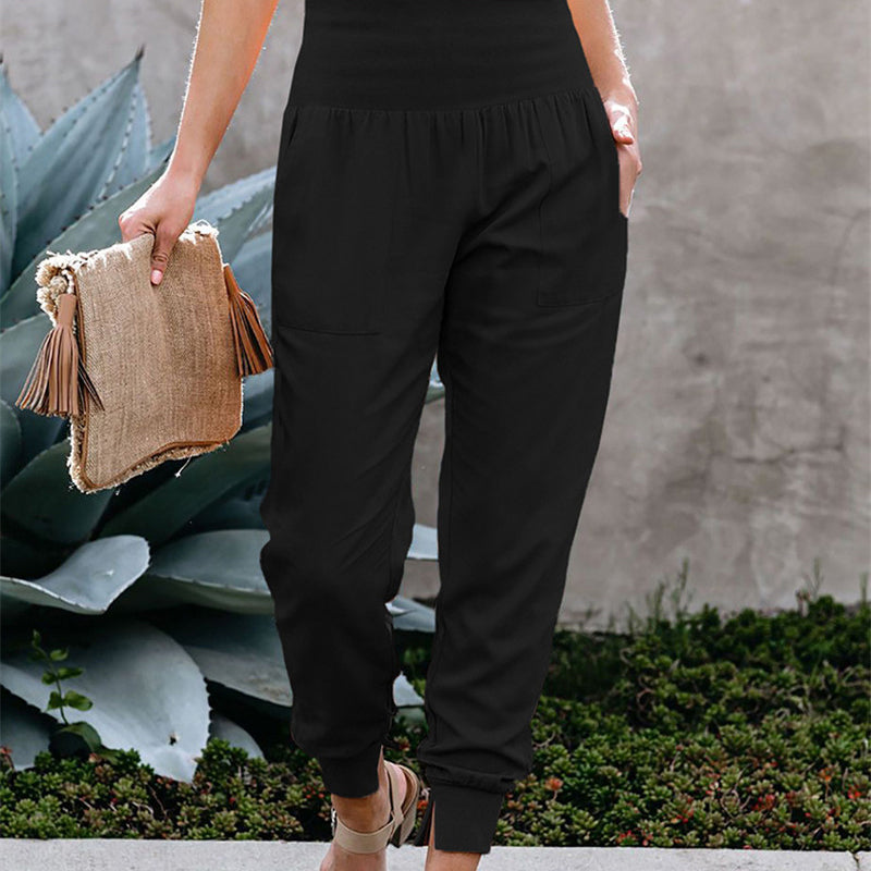 High Waist Pocket Joggers - Women's