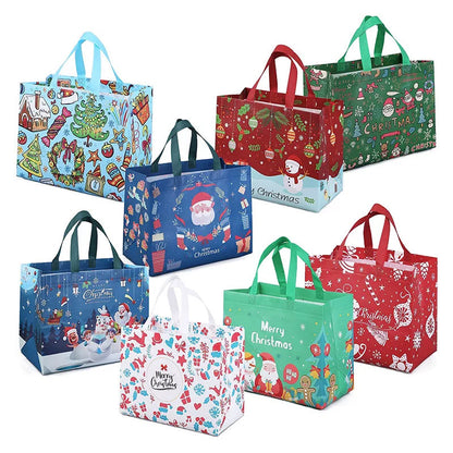 Christmas gift bag - festive patterns for the gifts