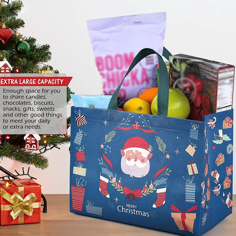 Christmas gift bag - festive patterns for the gifts