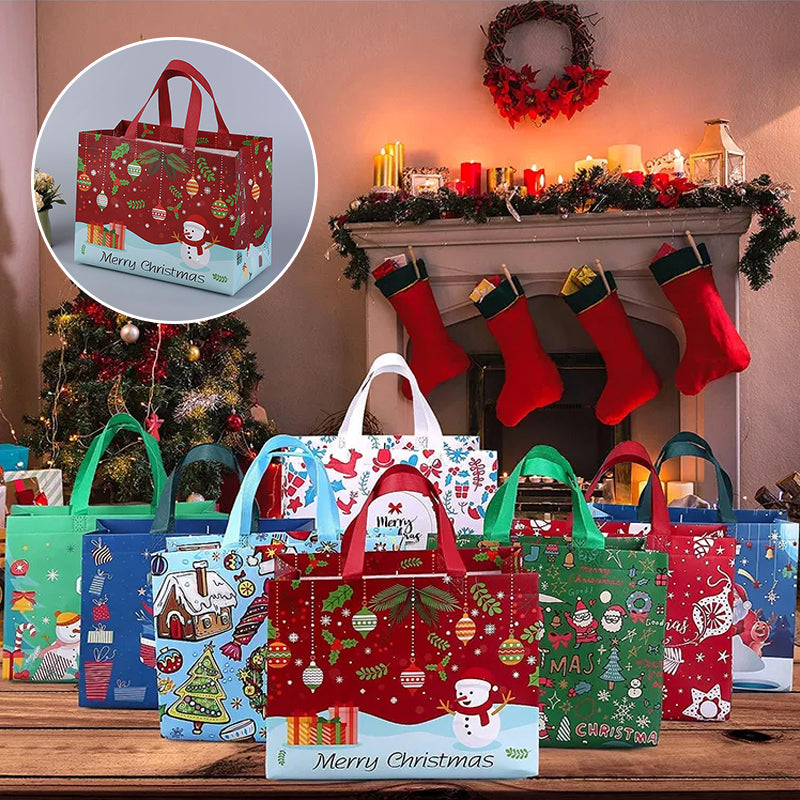 Christmas gift bag - festive patterns for the gifts