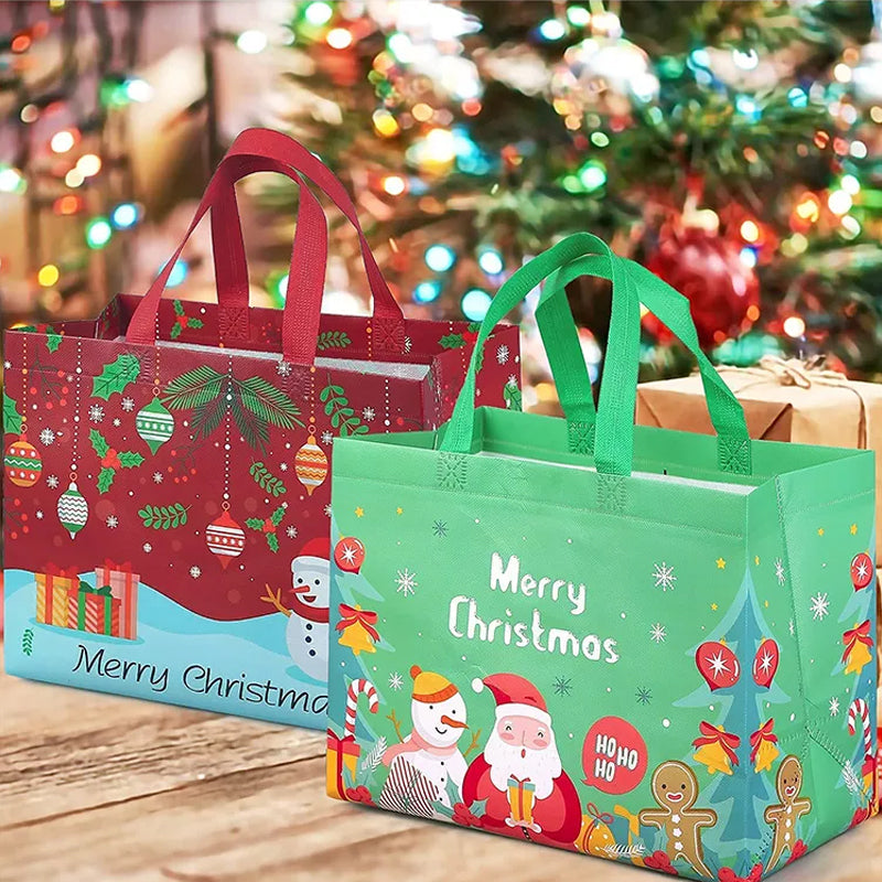 Christmas gift bag - festive patterns for the gifts