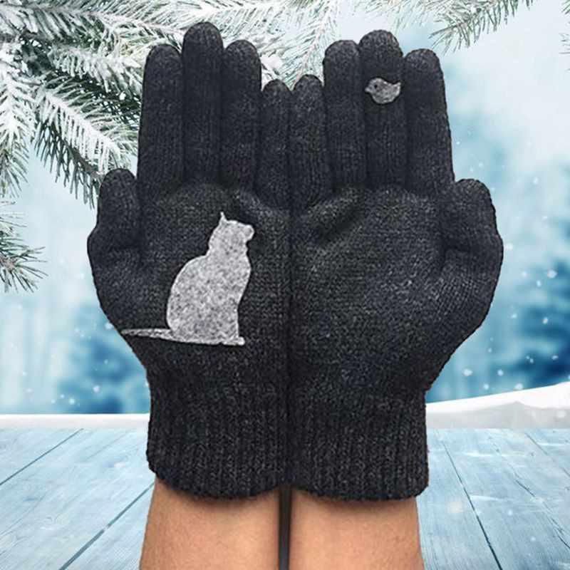 Cat gloves in cotton - warm and comfortable on colder days