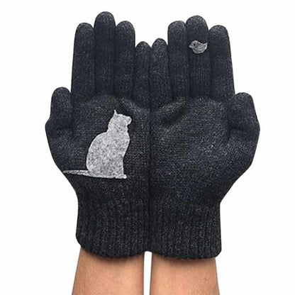 Cat gloves in cotton - warm and comfortable on colder days