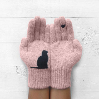 Cat gloves in cotton - warm and comfortable on colder days