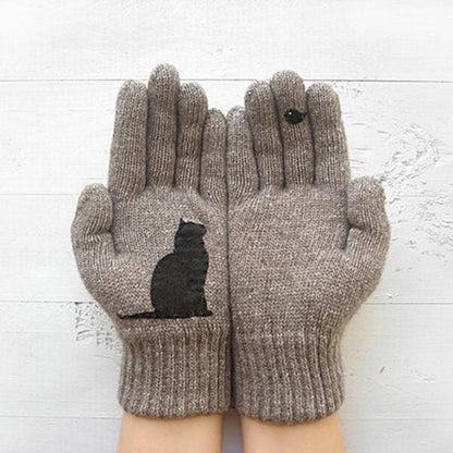 Cat gloves in cotton - warm and comfortable on colder days