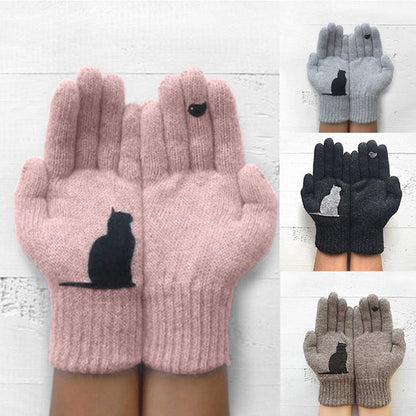 Cat gloves in cotton - warm and comfortable on colder days