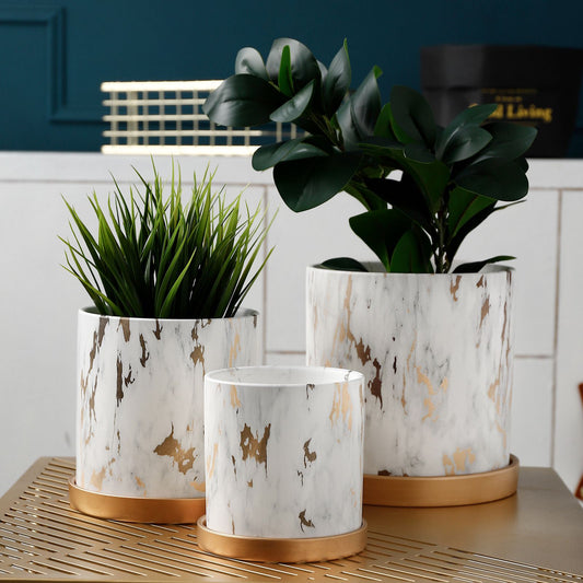 Decorative ceramic flower pot 