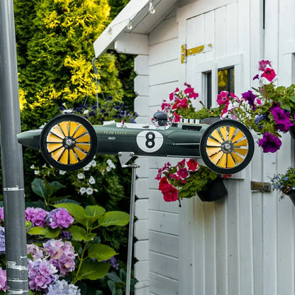 Classic racing car windmill for garden and balcony