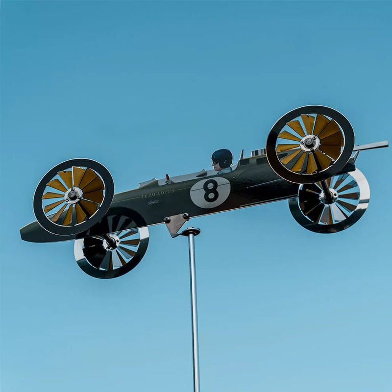 Classic racing car windmill for garden and balcony