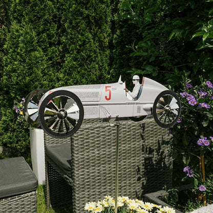 Classic racing car windmill for garden and balcony